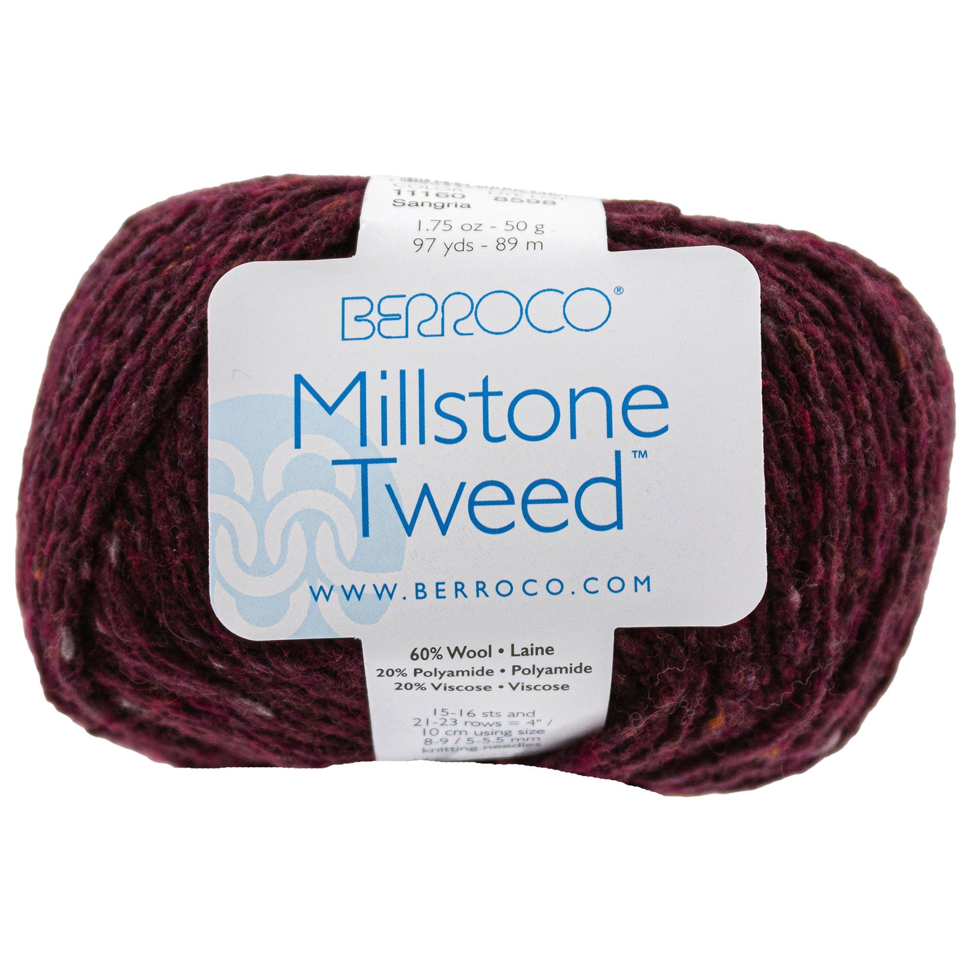 Berroco Millstone Tweed Yarn - 11160 Sangria - Zoom Image