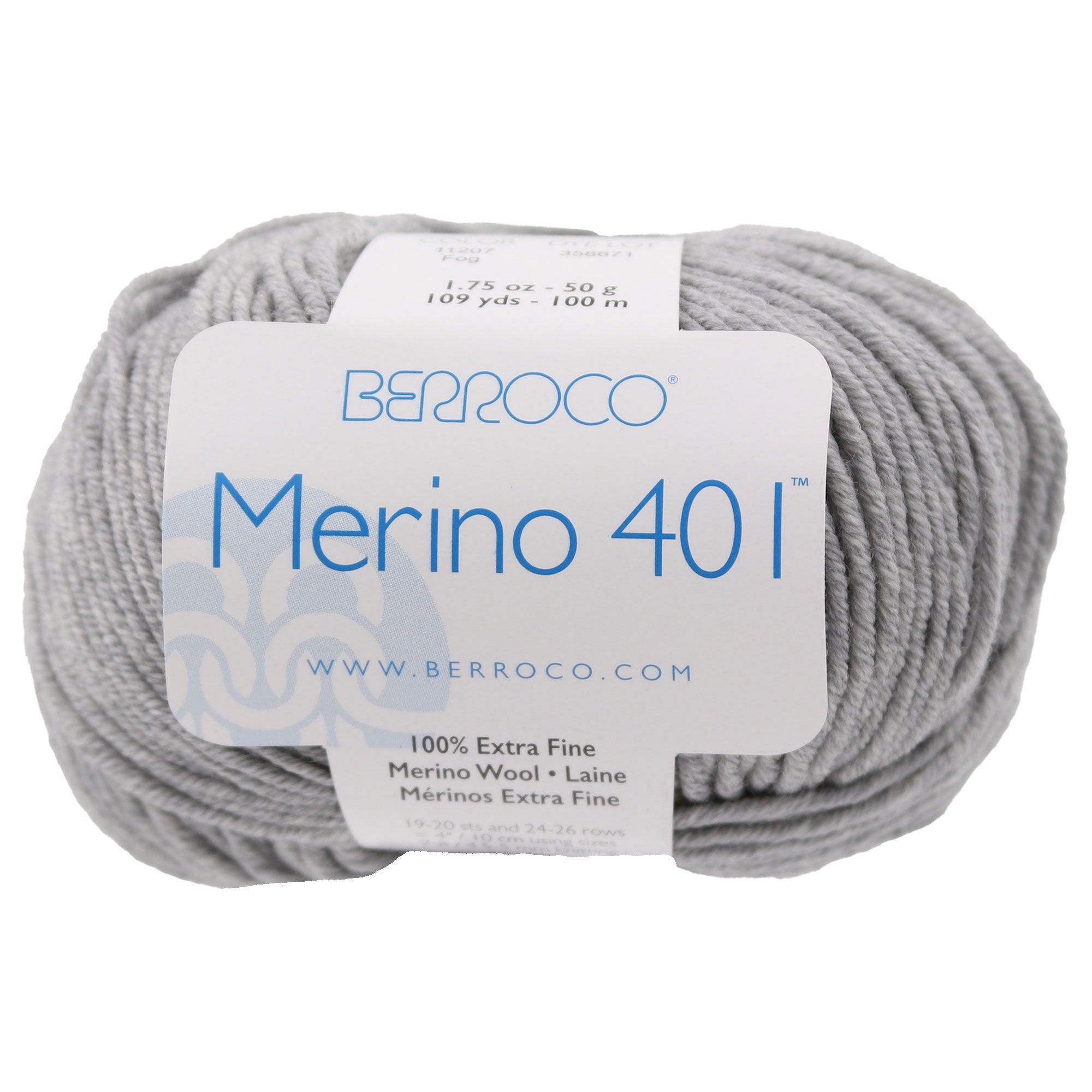 Berroco Merino 401 Yarn - 11207 Fog - Zoom Image