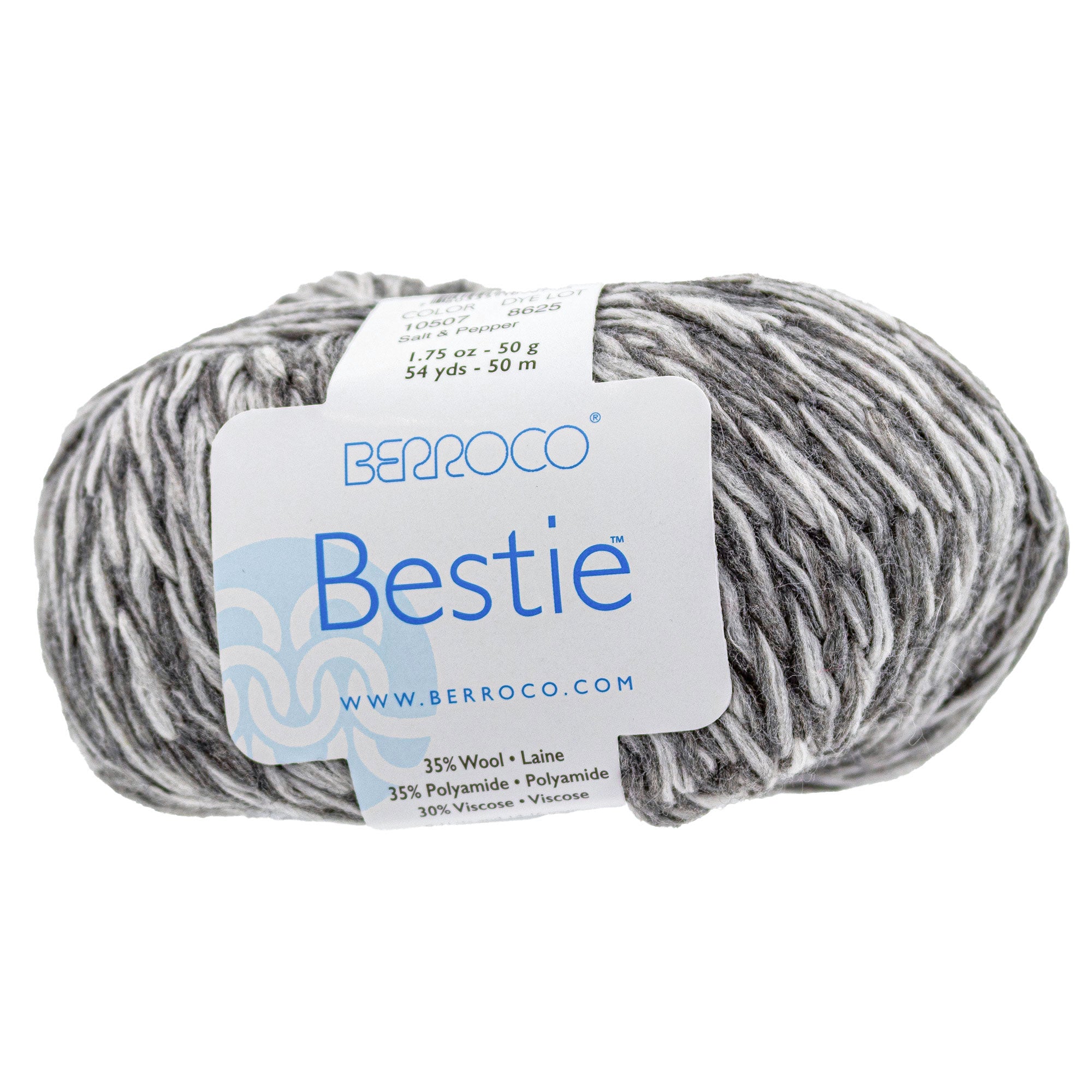 Berroco Bestie Yarn - 10507 Salt & Pepper - Zoom Image