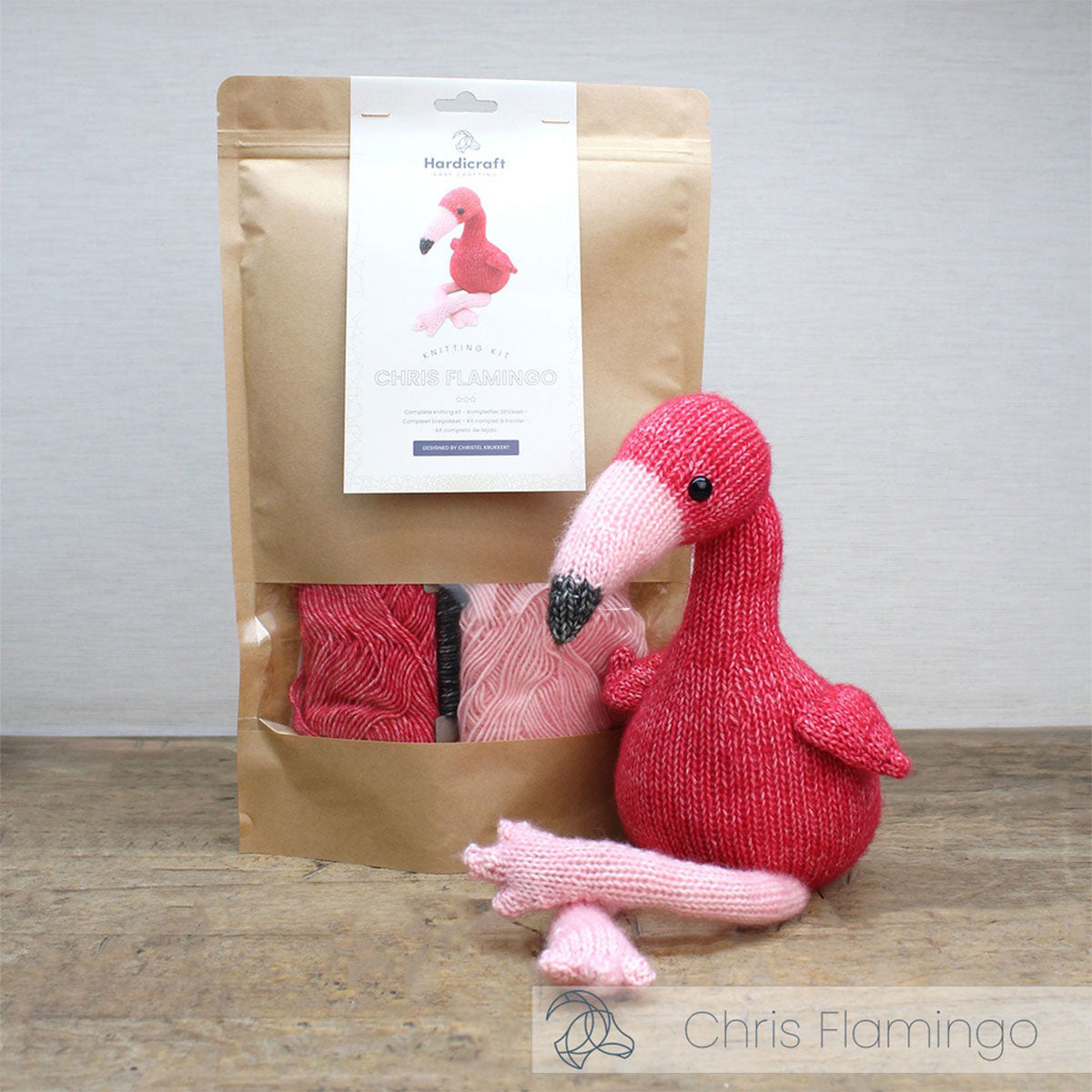 Hardicraft Plush Toys - Chris Flamingo (Knit) - Extra Image