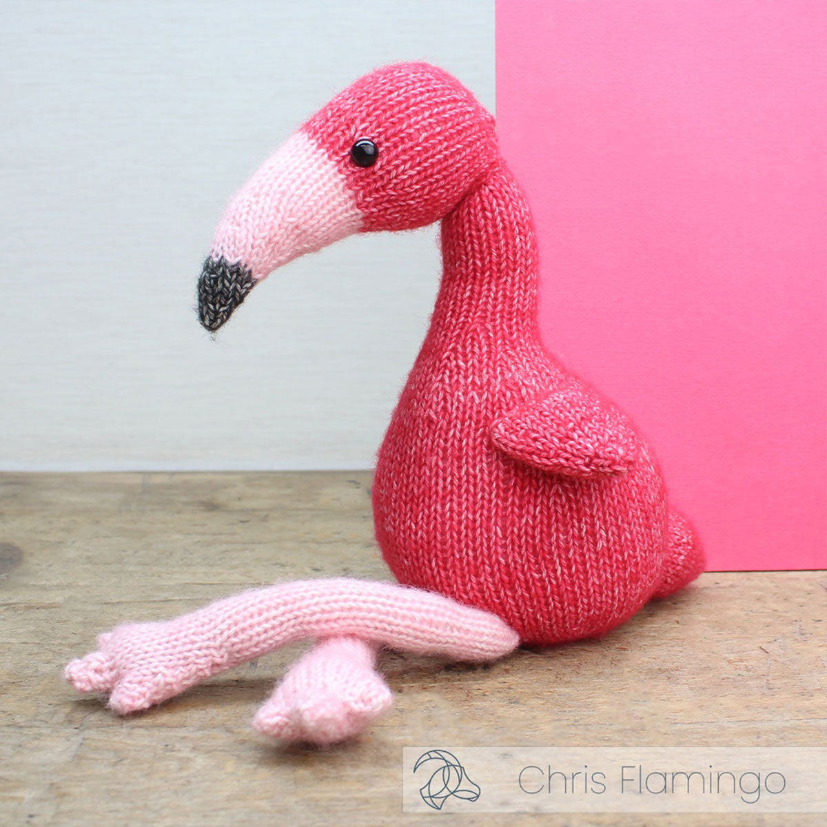 Hardicraft Plush Toys - Chris Flamingo (Knit) - Extra Image
