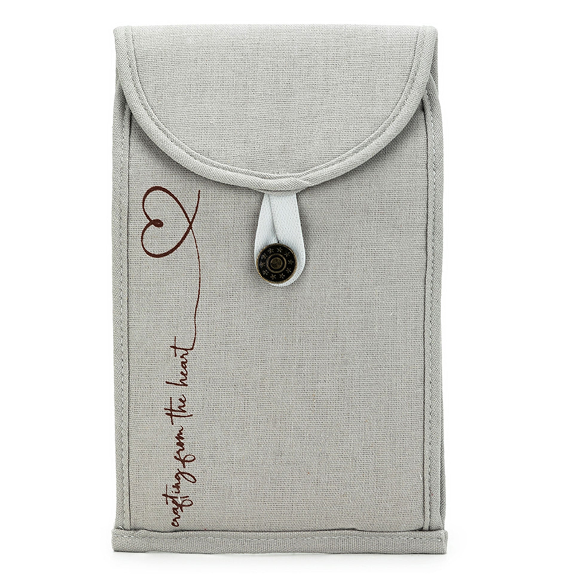 della Q Chicken Boots Accordion Circular Needle Pouch - *Linen - Pebble - Zoom Image