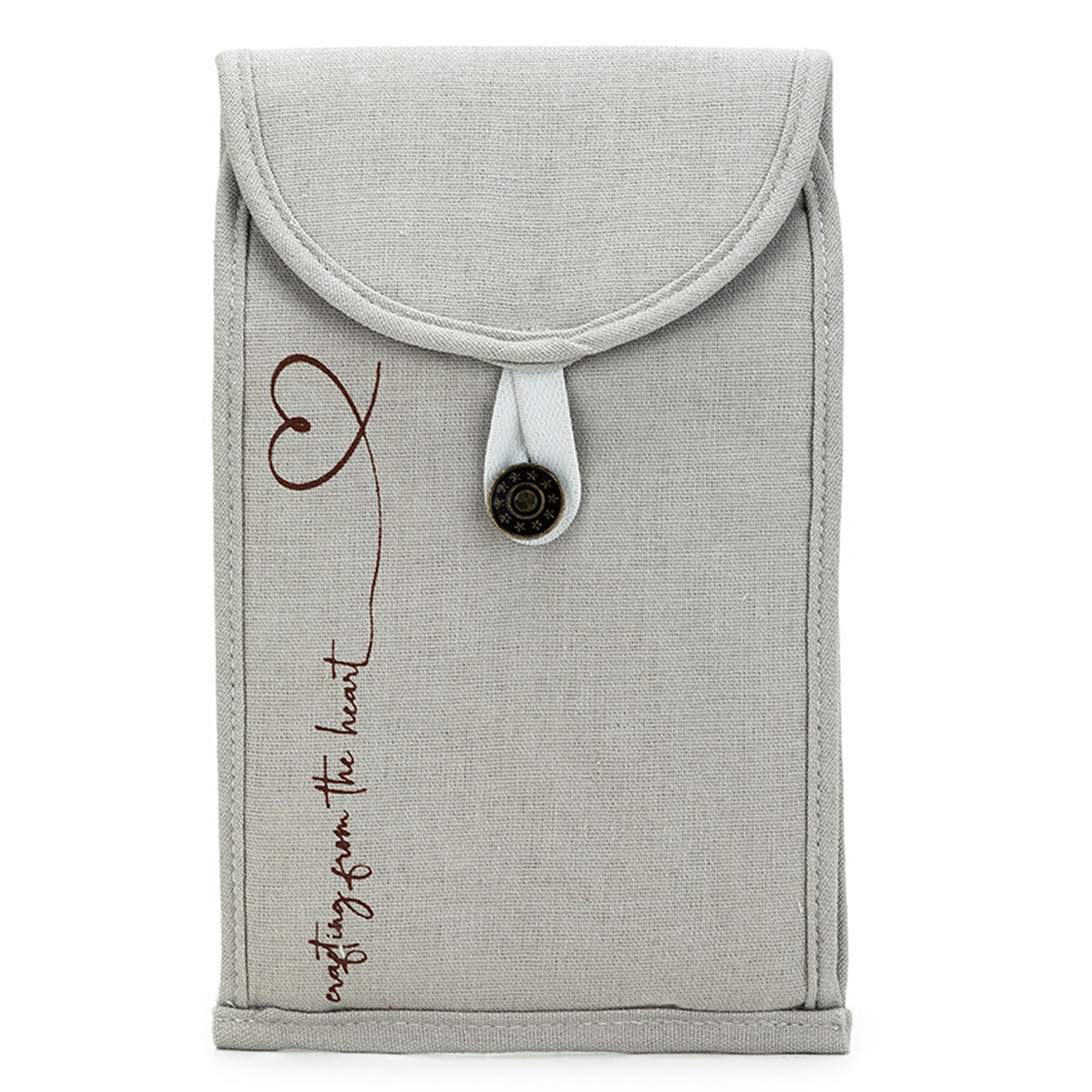 della Q Chicken Boots Accordion Circular Needle Pouch - *Linen - Pebble - Zoom Image