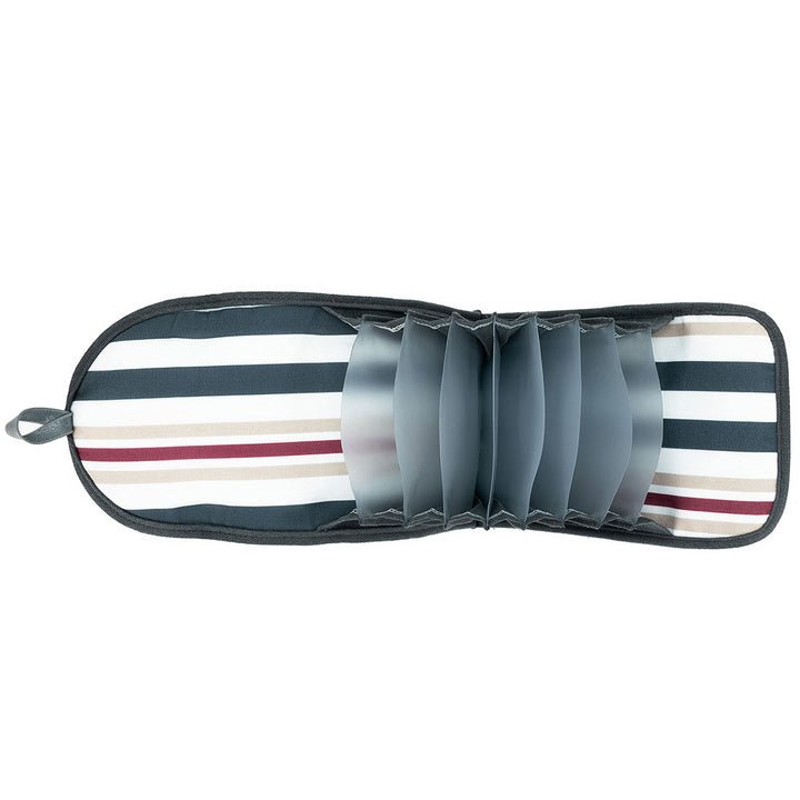 della Q Chicken Boots Accordion Circular Needle Pouch - *Linen - Pebble - Extra Image