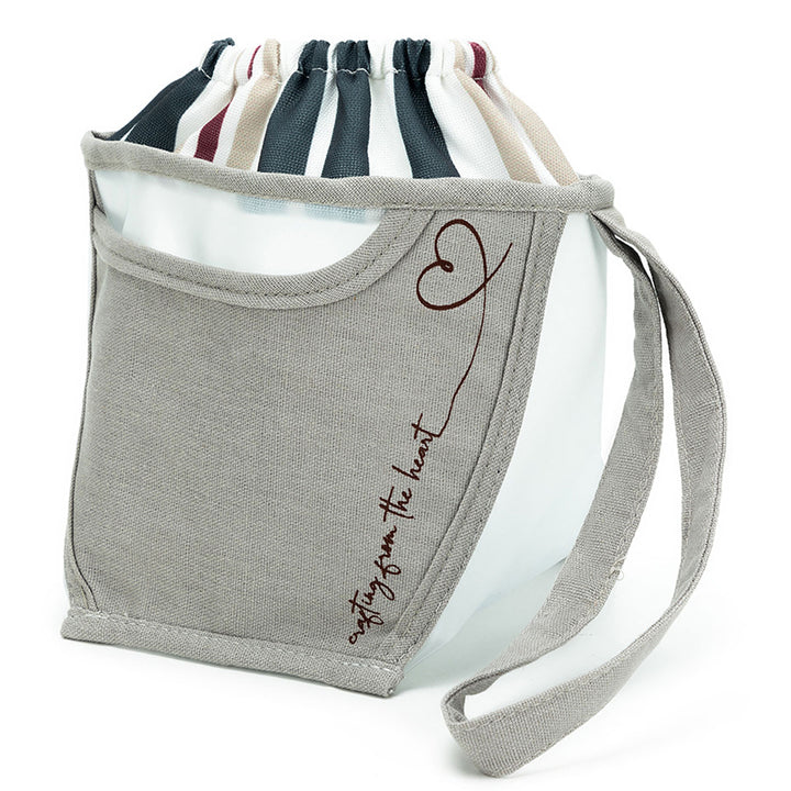 della Q Chicken Boots Clear Wristlet - *Linen - Slate - Extra Image