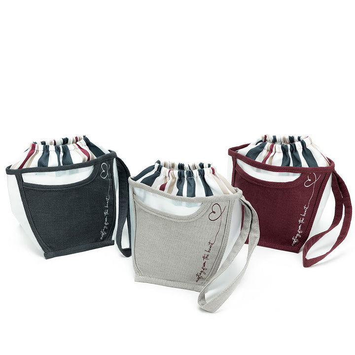 della Q Chicken Boots Clear Wristlet - *Linen - Slate - Extra Image