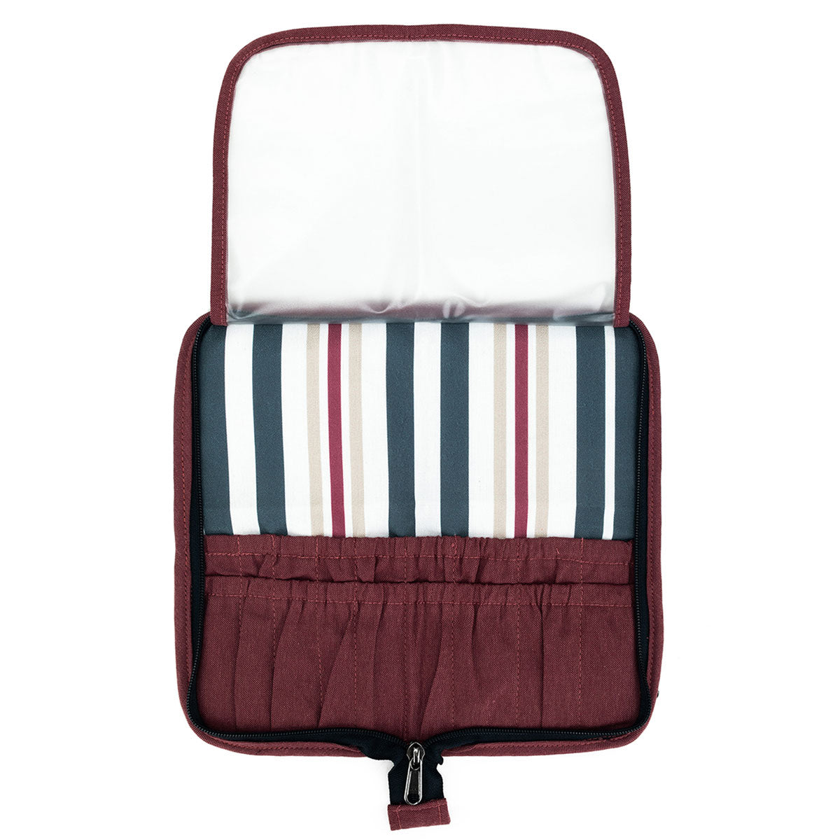 della Q Chicken Boots DPN/Crochet Hook Case - *Linen - Wine - Extra Image