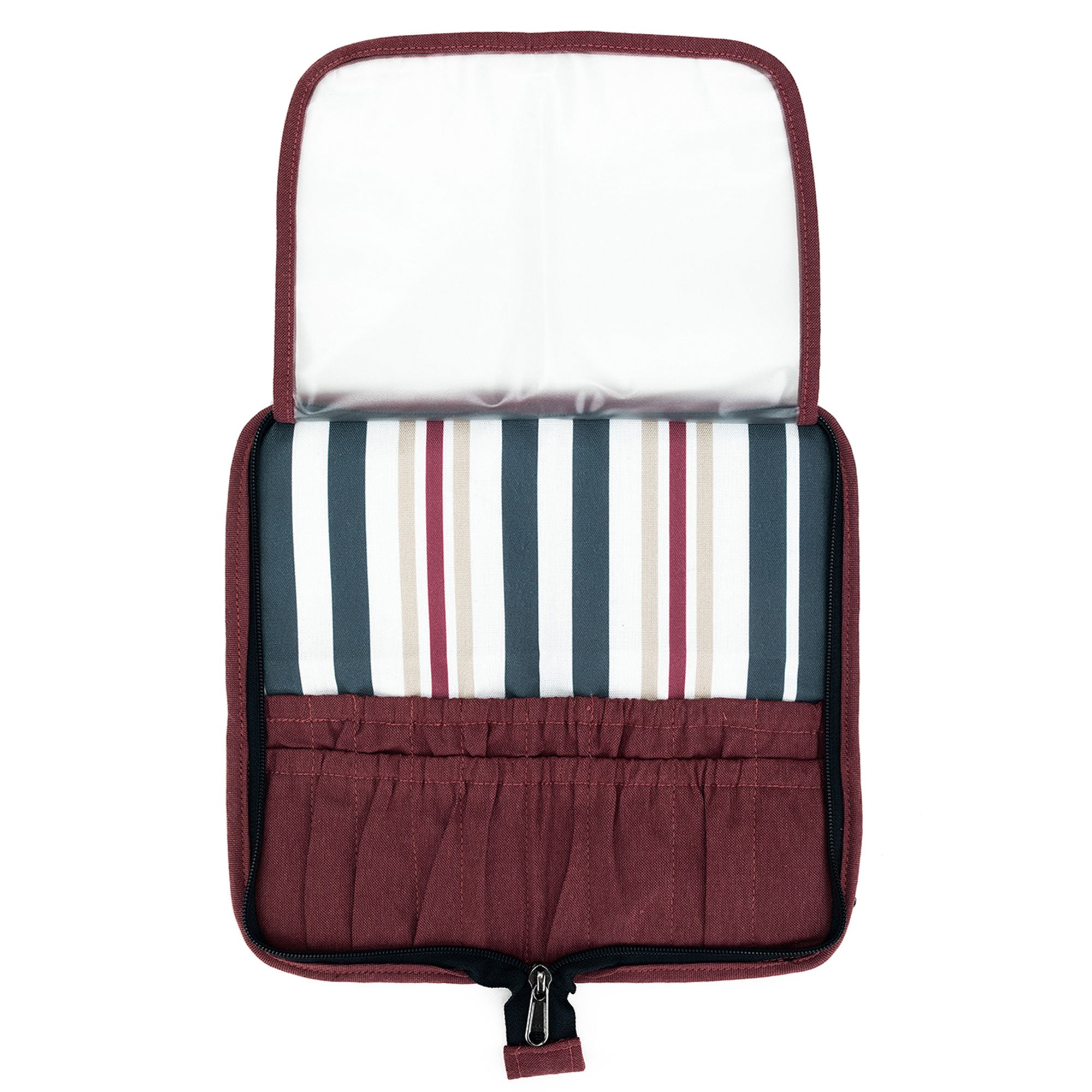 della Q Chicken Boots DPN/Crochet Hook Case - *Linen - Wine - Zoom Image