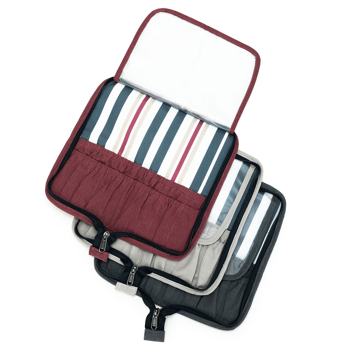 della Q Chicken Boots DPN/Crochet Hook Case - *Linen - Wine - Extra Image