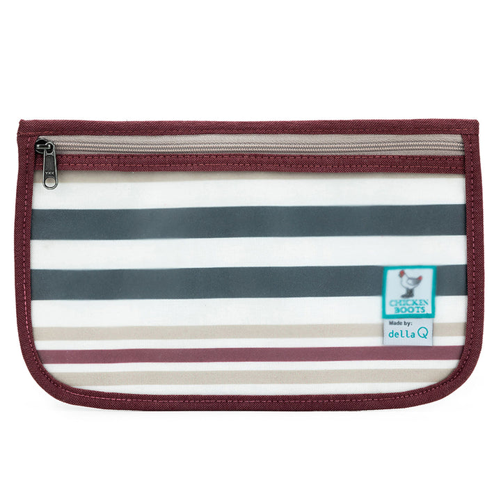 della Q Chicken Boots Notions Case - *Linen - Wine - Extra Image