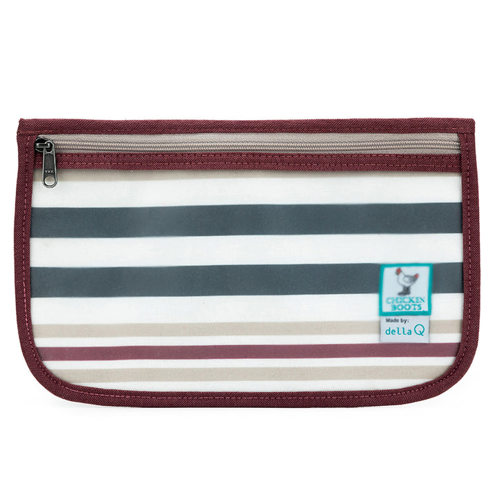della Q Chicken Boots Notions Case - *Linen - Wine - Zoom Image