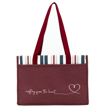della Q Chicken Boots Project Bag - *Linen - Wine - Zoom Image
