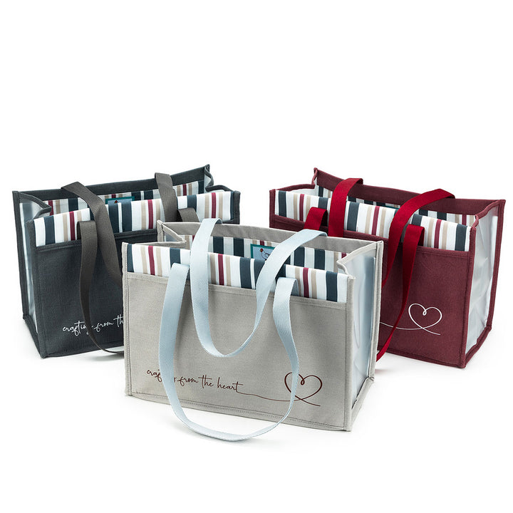 della Q Chicken Boots Project Bag - *Linen - Wine - Extra Image