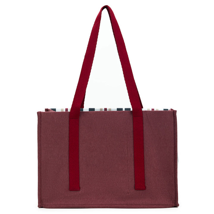 della Q Chicken Boots Project Bag - *Linen - Wine - Extra Image