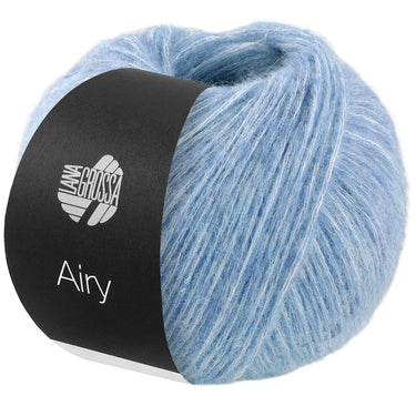 Lana Grossa Airy Yarn - 03 Light Blue - Extra Image