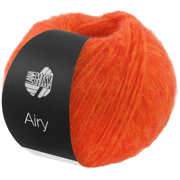 Lana Grossa Airy Yarn - 17 Red Orange - Extra Image