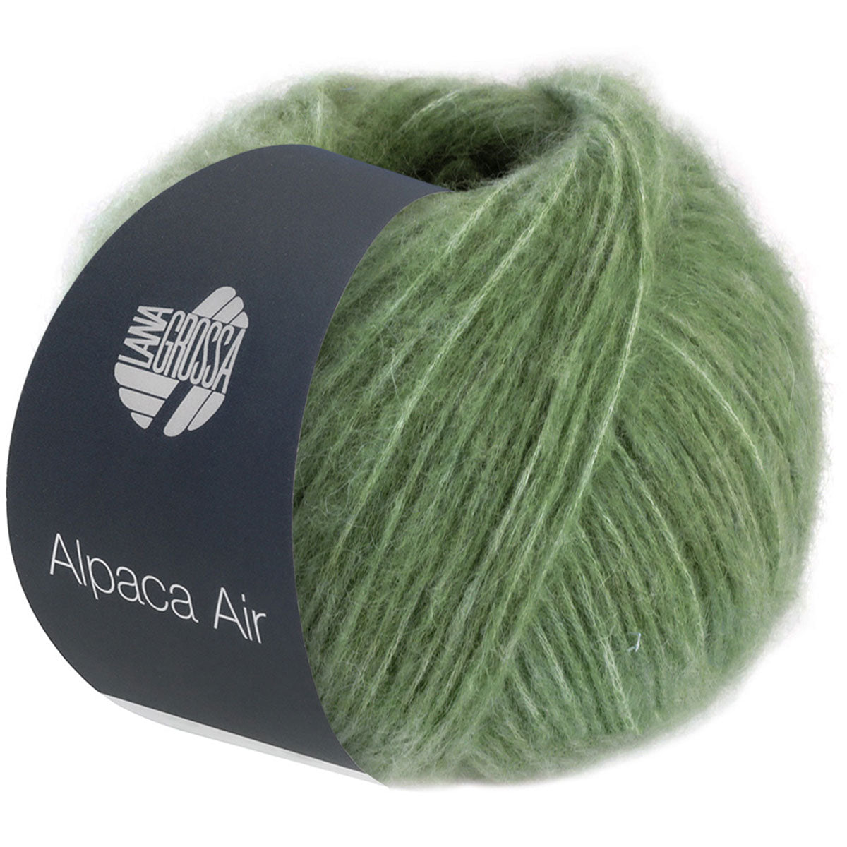 Lana Grossa Alpaca Air Yarn - 14 Grey Green - Extra Image