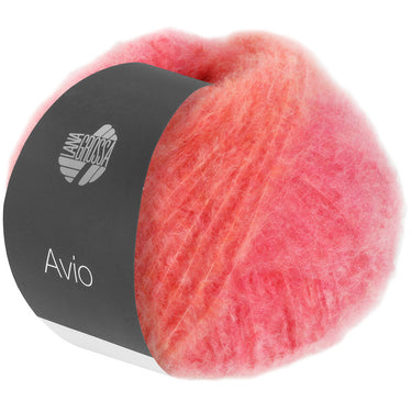 Lana Grossa Avio Yarn - 12 Raspberry/Apricot - Extra Image