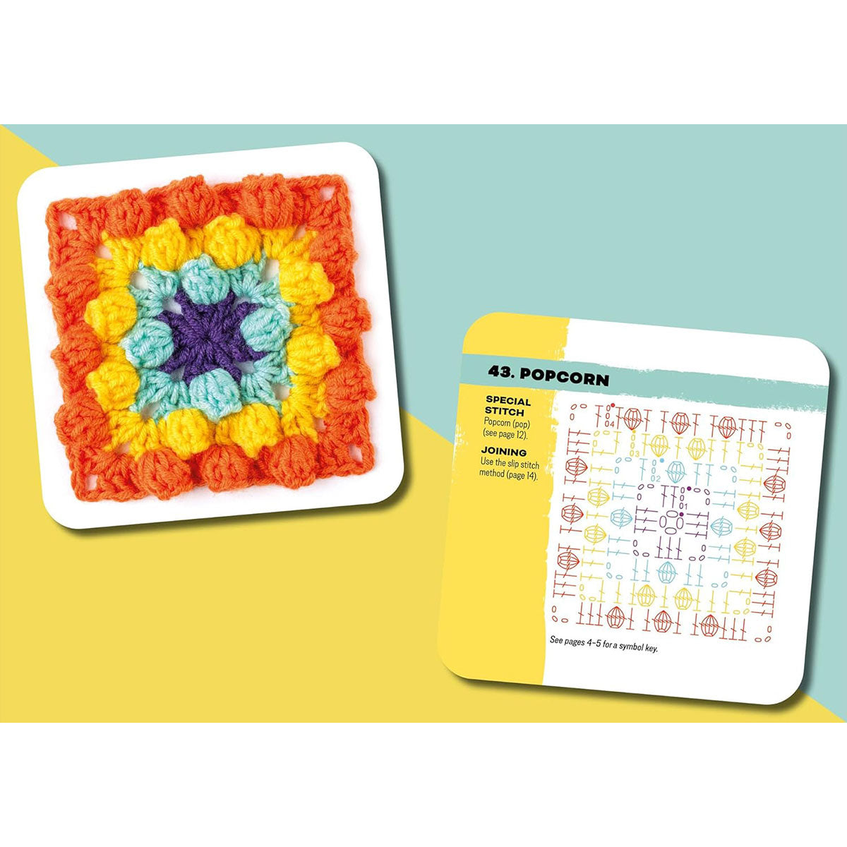 Penguin Random House Claire Montgomerie Crochet Books - The Granny Square Card Deck - Extra Image