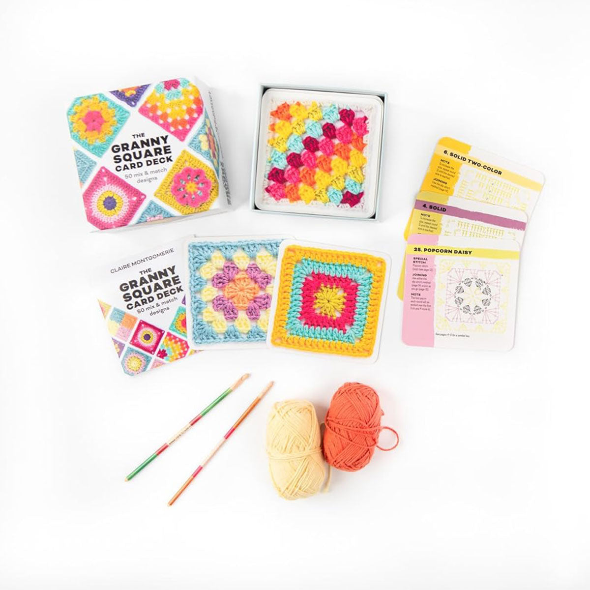 Penguin Random House Claire Montgomerie Crochet Books - The Granny Square Card Deck - Extra Image