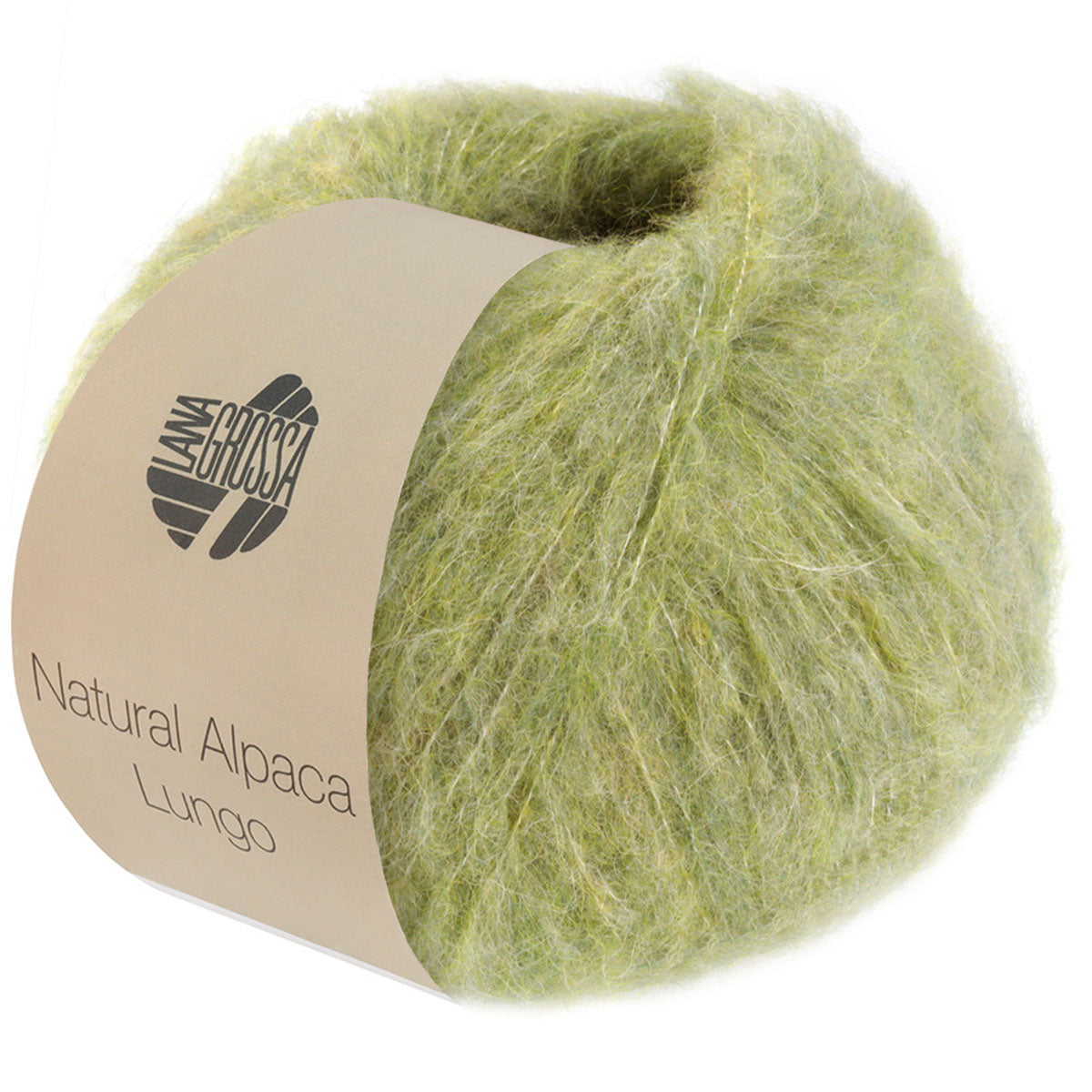 Lana Grossa Natural Alpaca Lungo Yarn - 09 Yellow-Green - Extra Image