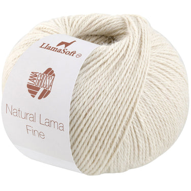 Lana Grossa Natural Lama Fine Yarn - 109 Natural - Extra Image