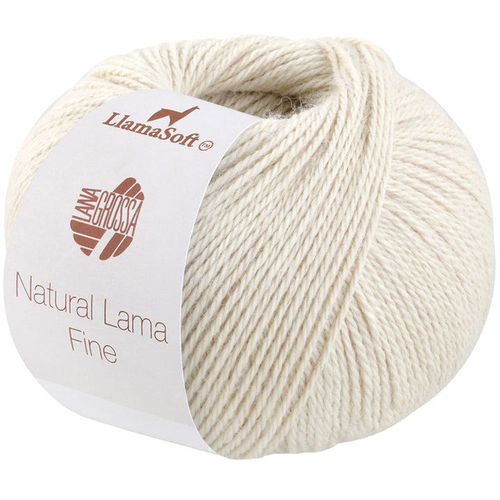 Lana Grossa Natural Lama Fine Yarn - 109 Natural - Extra Image