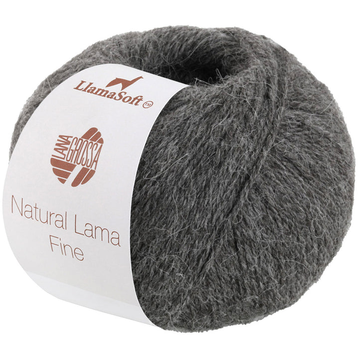 Lana Grossa Natural Lama Fine Yarn - 114 Grey-Brown - Extra Image