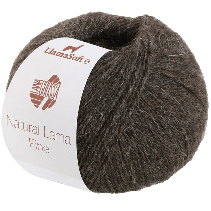 Lana Grossa Natural Lama Fine Yarn - 115 Black-Brown - Extra Image