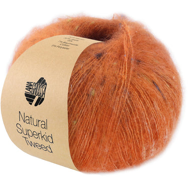 Lana Grossa Natural Superkid Tweed Yarn - 611 Rust Orange - Extra Image