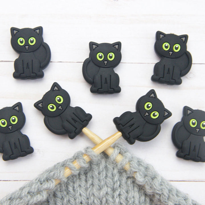 Fox & Pine Stitches Stitch Stoppers/ Point Protector - Black Cat - Extra Image