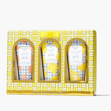 Beekman 1802 Hand Cream Sampler - Honeyed Grapefruit, Honey & Orange Blossom, Sunshine Lemon - Zoom Image