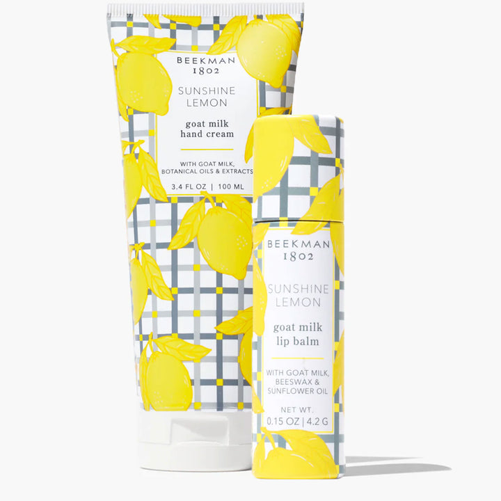 Beekman 1802 Goat Milk Hand Cream and Lip Balm Set - Sunshine Lemon - Zoom Image