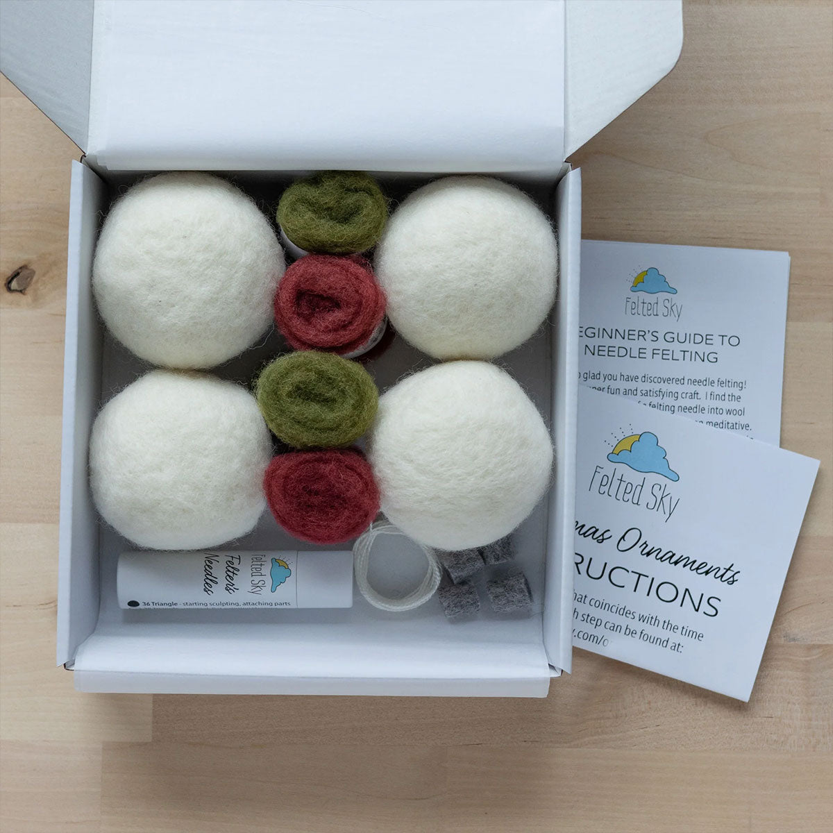 Felted Sky Sculpting With Wool Needle Felting Kits - Christmas Ornaments - Extra Image