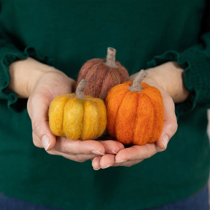 Felted Sky Sculpting With Wool Needle Felting Kits - Pumpkin Trio Mini - Extra Image