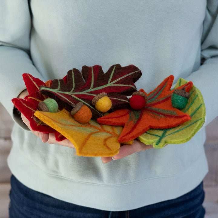 Felted Sky Sculpting With Wool Needle Felting Kits - Fall Leaves & Acorns - Extra Image