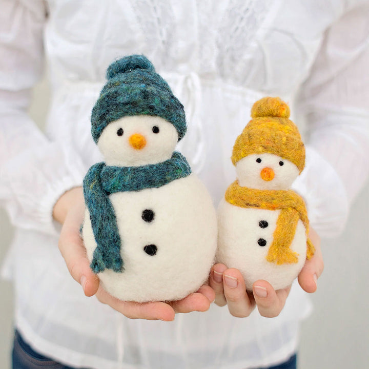 Felted Sky Sculpting With Wool Needle Felting Kits - Snowmen - Extra Image