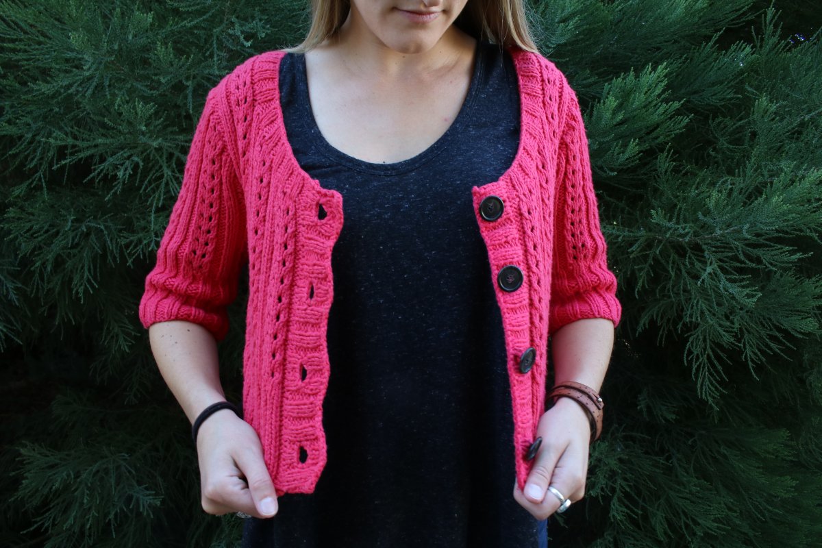 Blue Sky Fibers' Eyelet Cardigan - Main Image 3