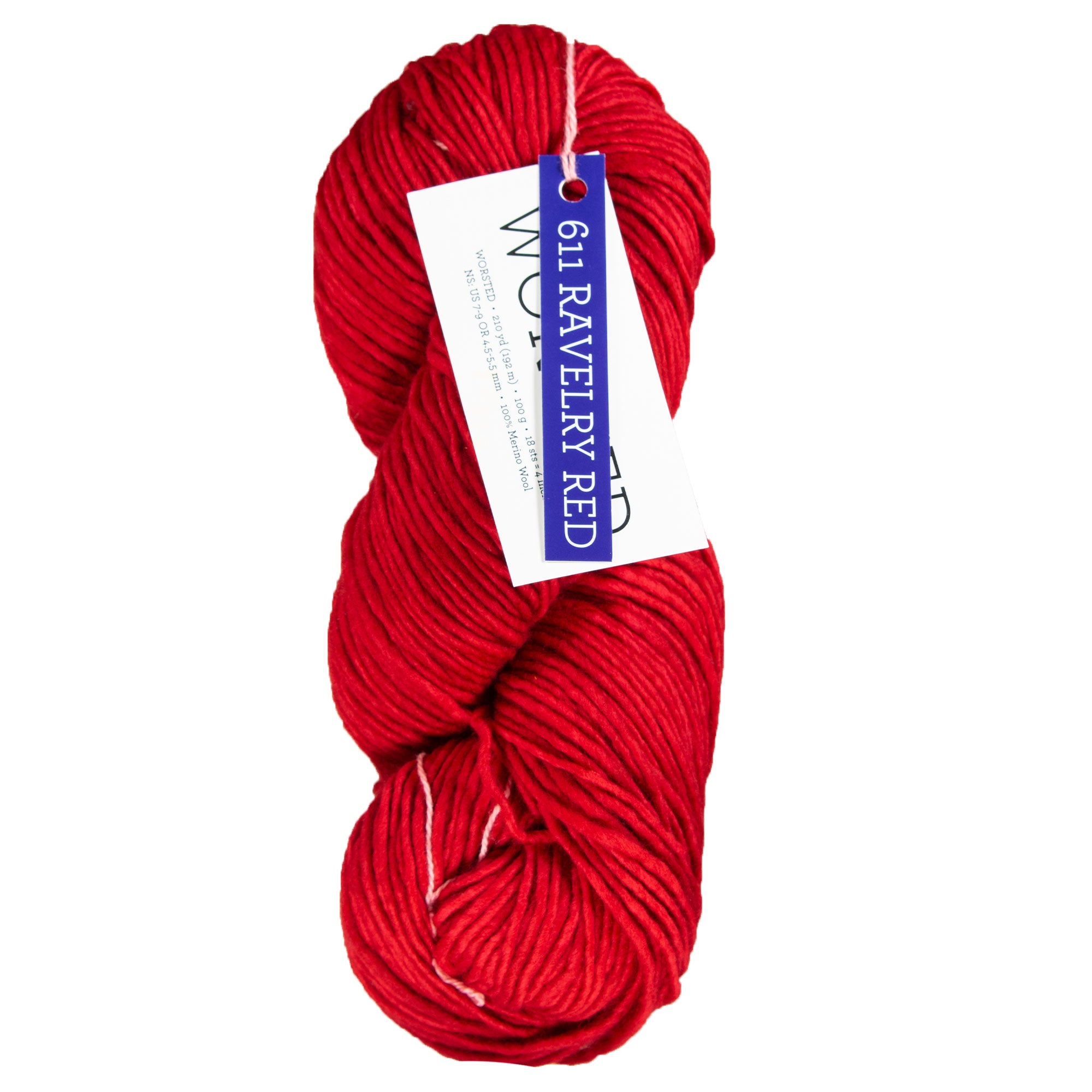 Malabrigo Worsted Merino Yarn - 611 Ravelry Red - Zoom Image