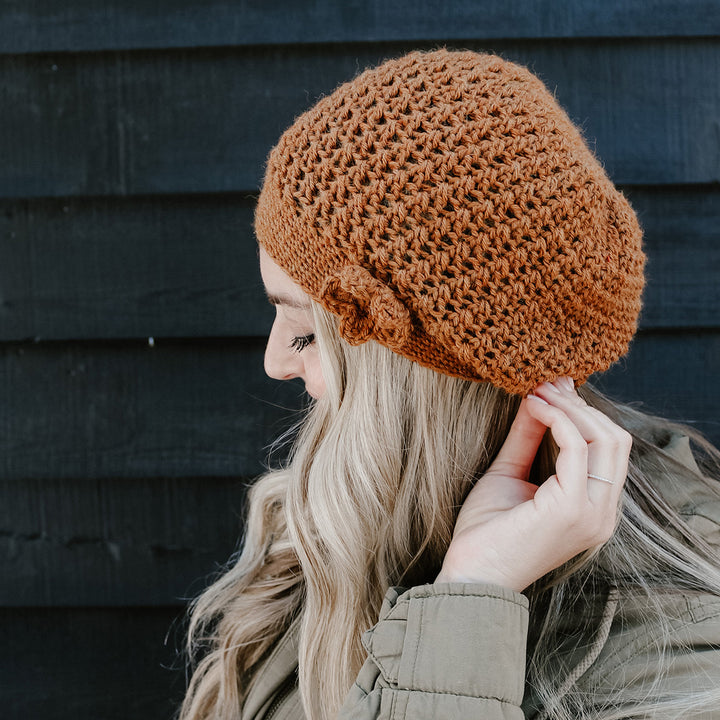 Dawn's Harmony Worsted Slouchy Crochet Hat - Main Image 3