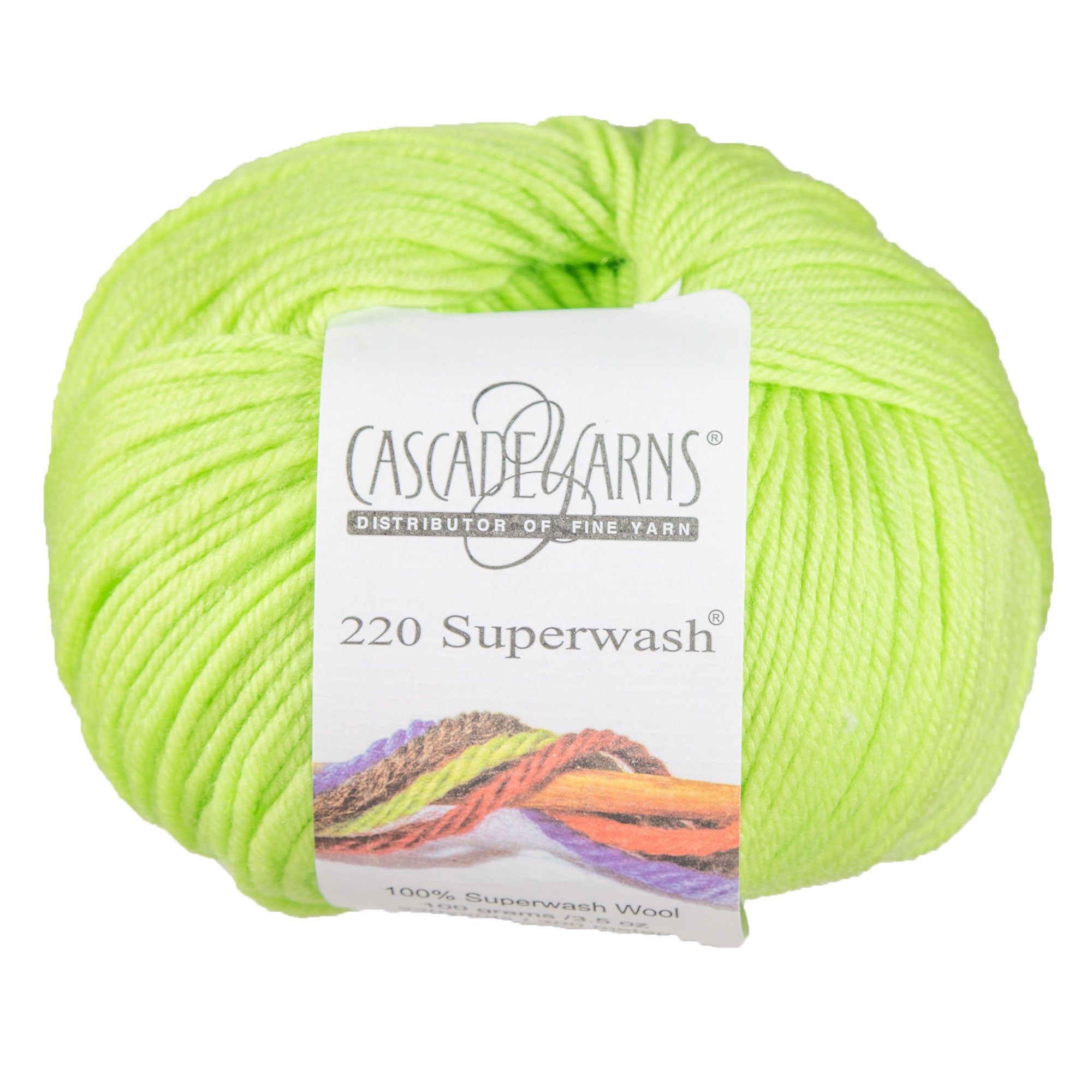 Cascade Yarns 220 Superwash Yarn - 0851 Lime - Zoom Image