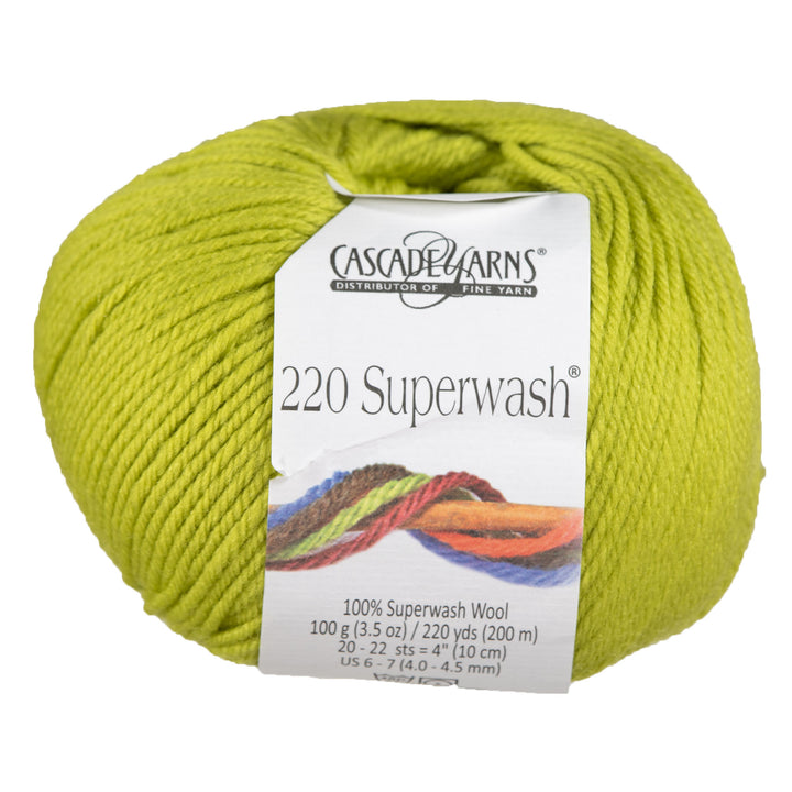 Cascade Yarns 220 Superwash Yarn - 0886 Citron - Zoom Image