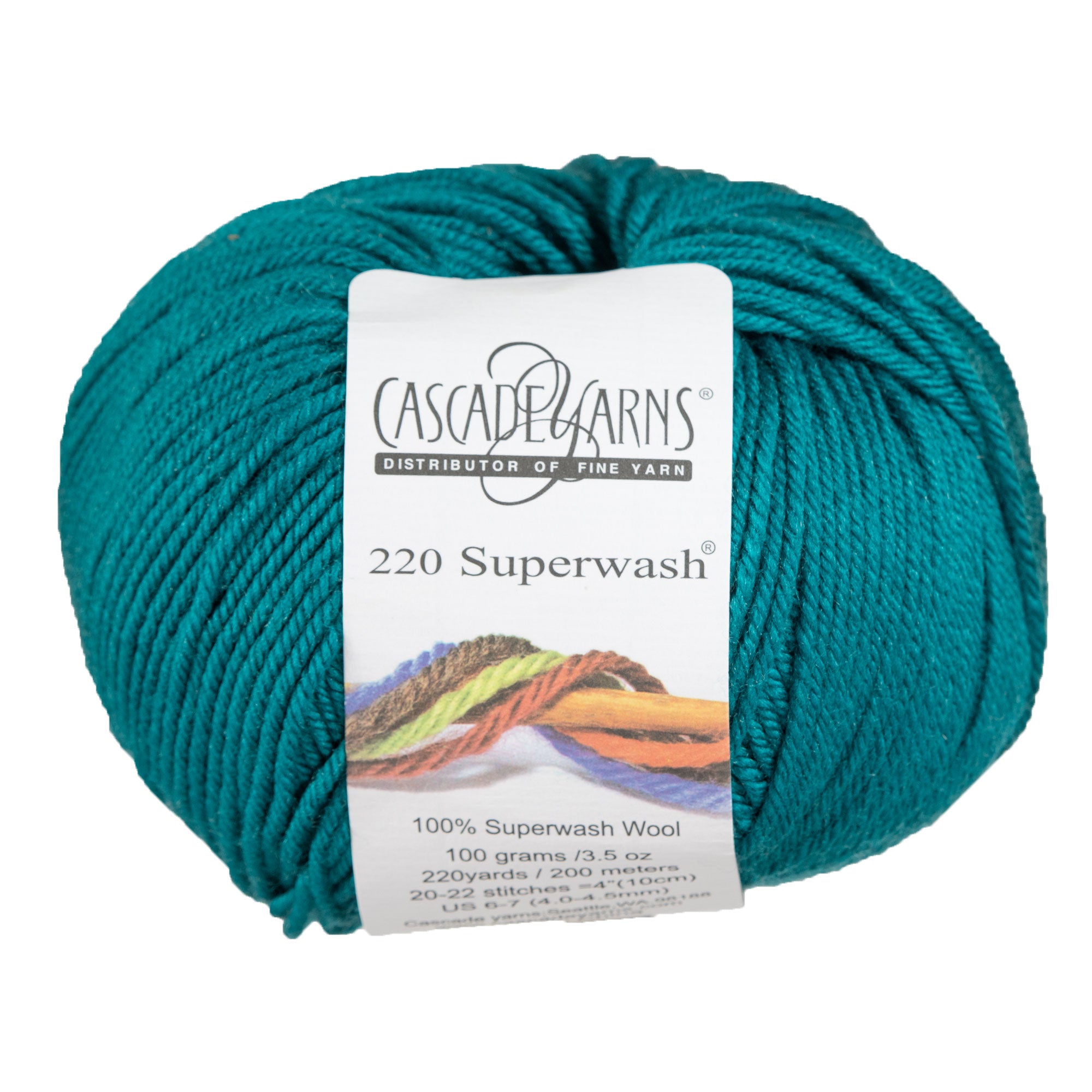 Cascade Yarns 220 Superwash Yarn - 0890 Emerald City - Zoom Image