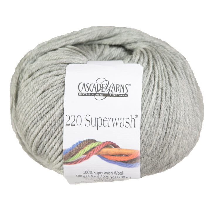 Cascade Yarns 220 Superwash Yarn - 1946 Silver Grey - Zoom Image