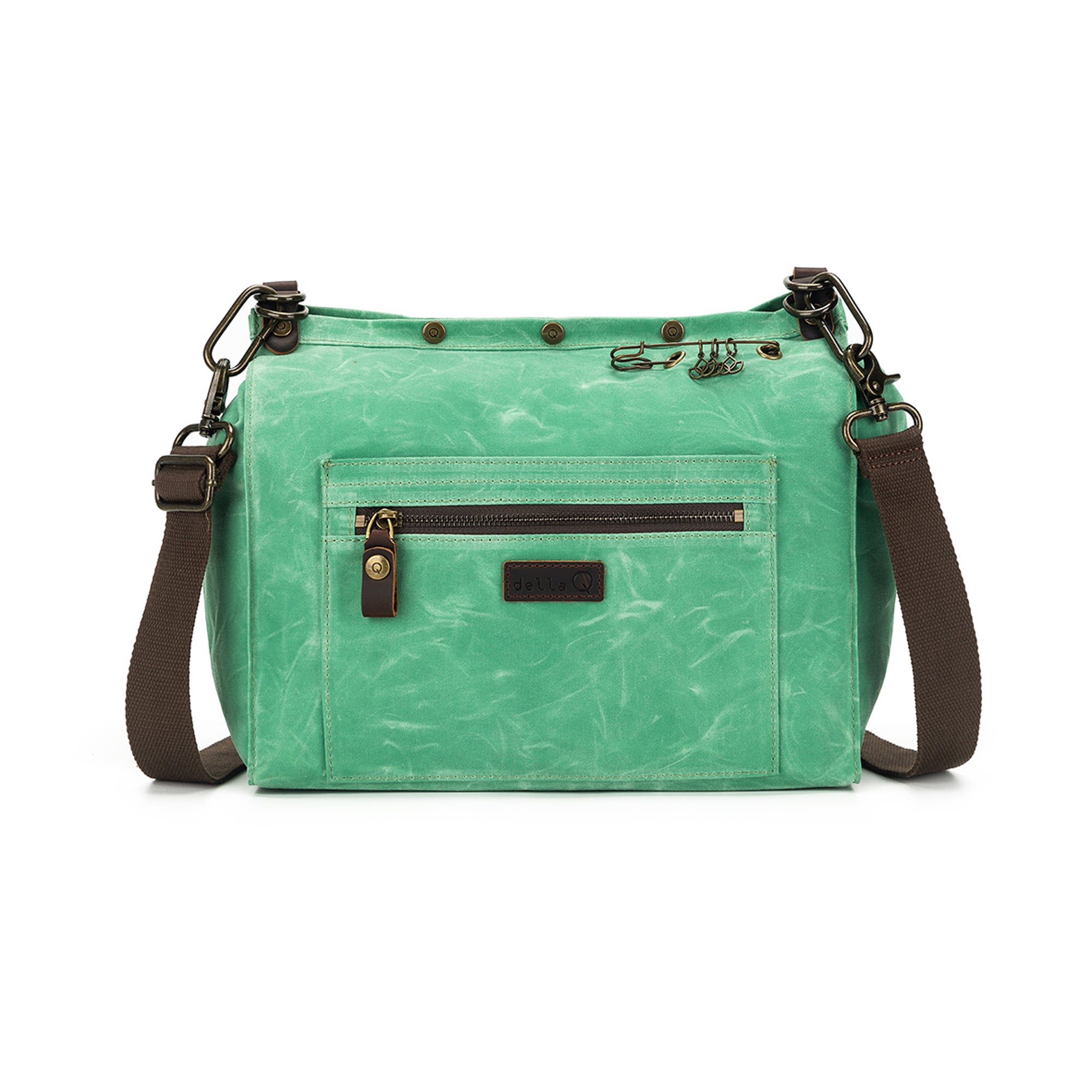 della Q Maker's Canvas Rucksack - Jade Green| Jimmybeanswool.com