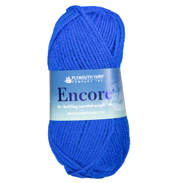 Plymouth Yarn Encore Worsted Yarn - 0133 Royal - Zoom Image