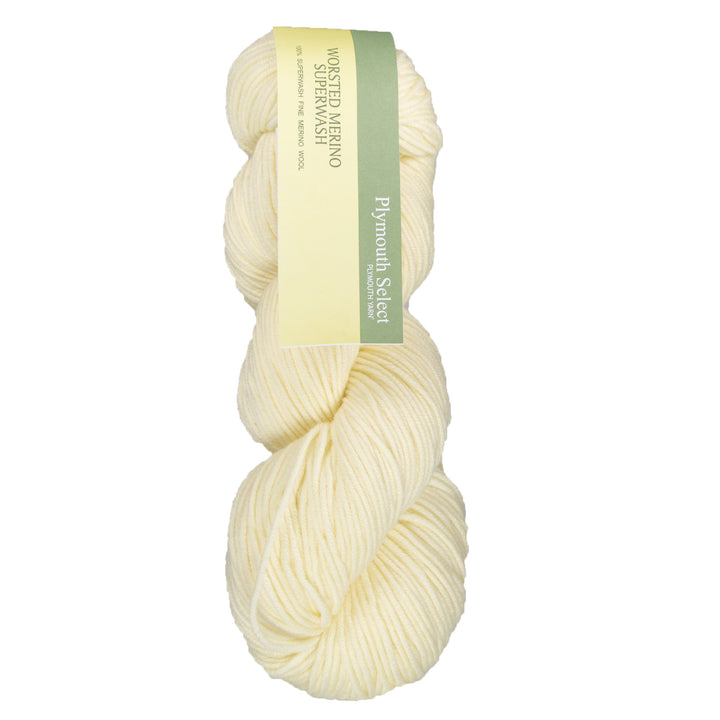 Plymouth Yarn Worsted Merino Superwash Yarn - 01 Natural - Zoom Image