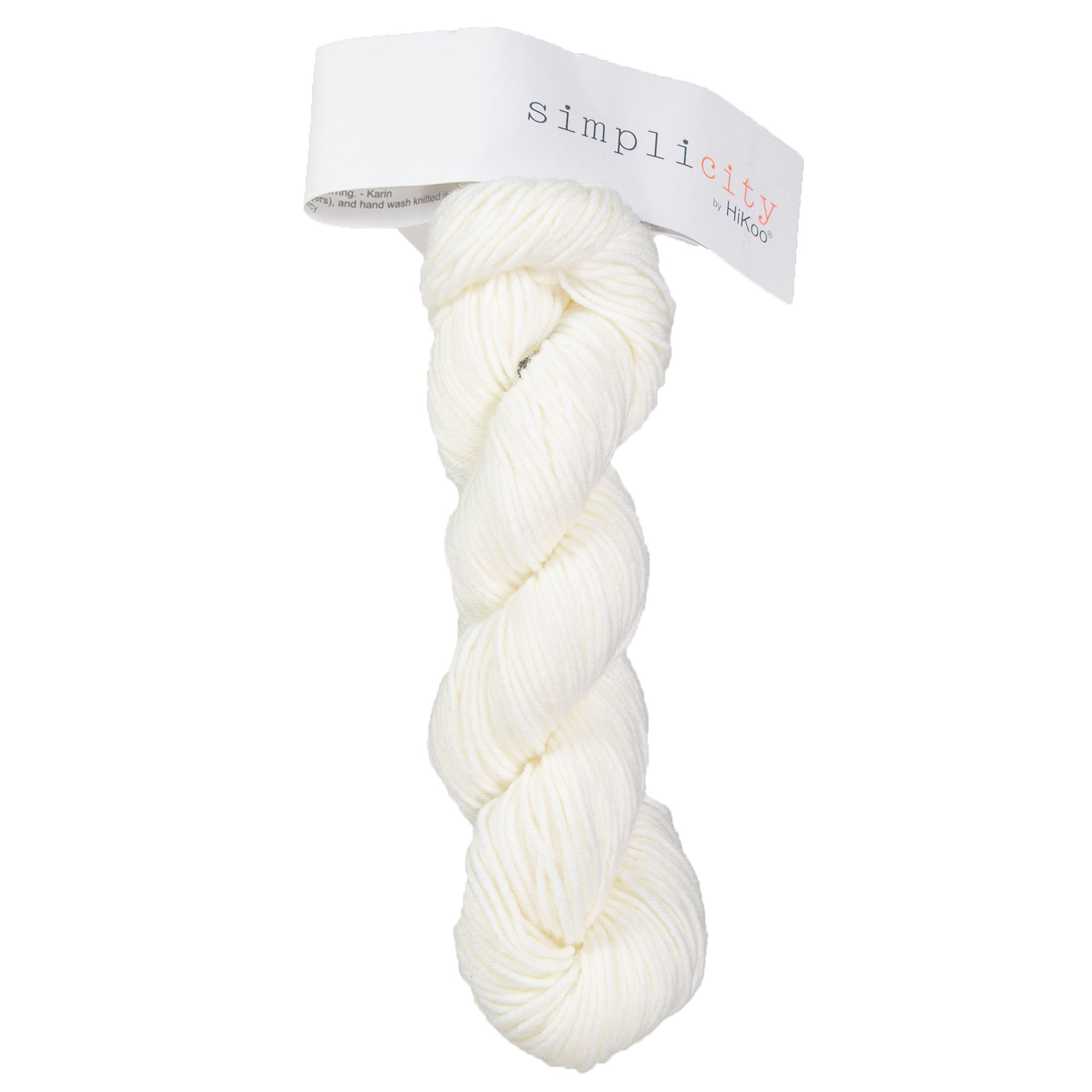 HiKoo Simplicity Yarn - 001 White - Zoom Image