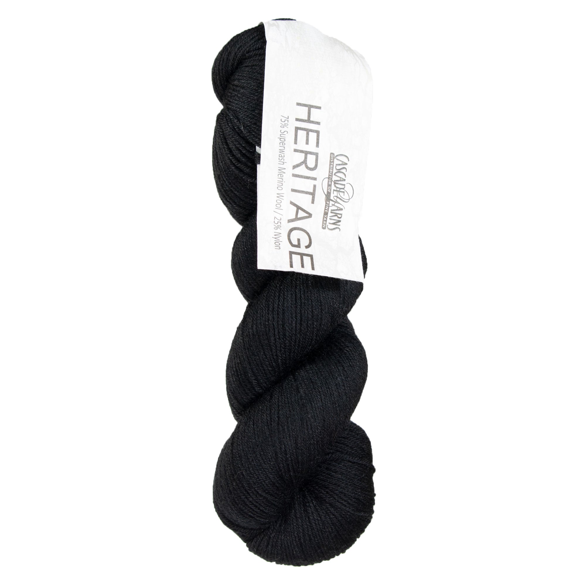 Cascade Yarns Heritage Yarn - 5672 Real Black - Zoom Image