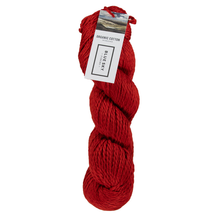 Blue Sky Fibers Organic Cotton Yarn - 641 - True Red - Zoom Image